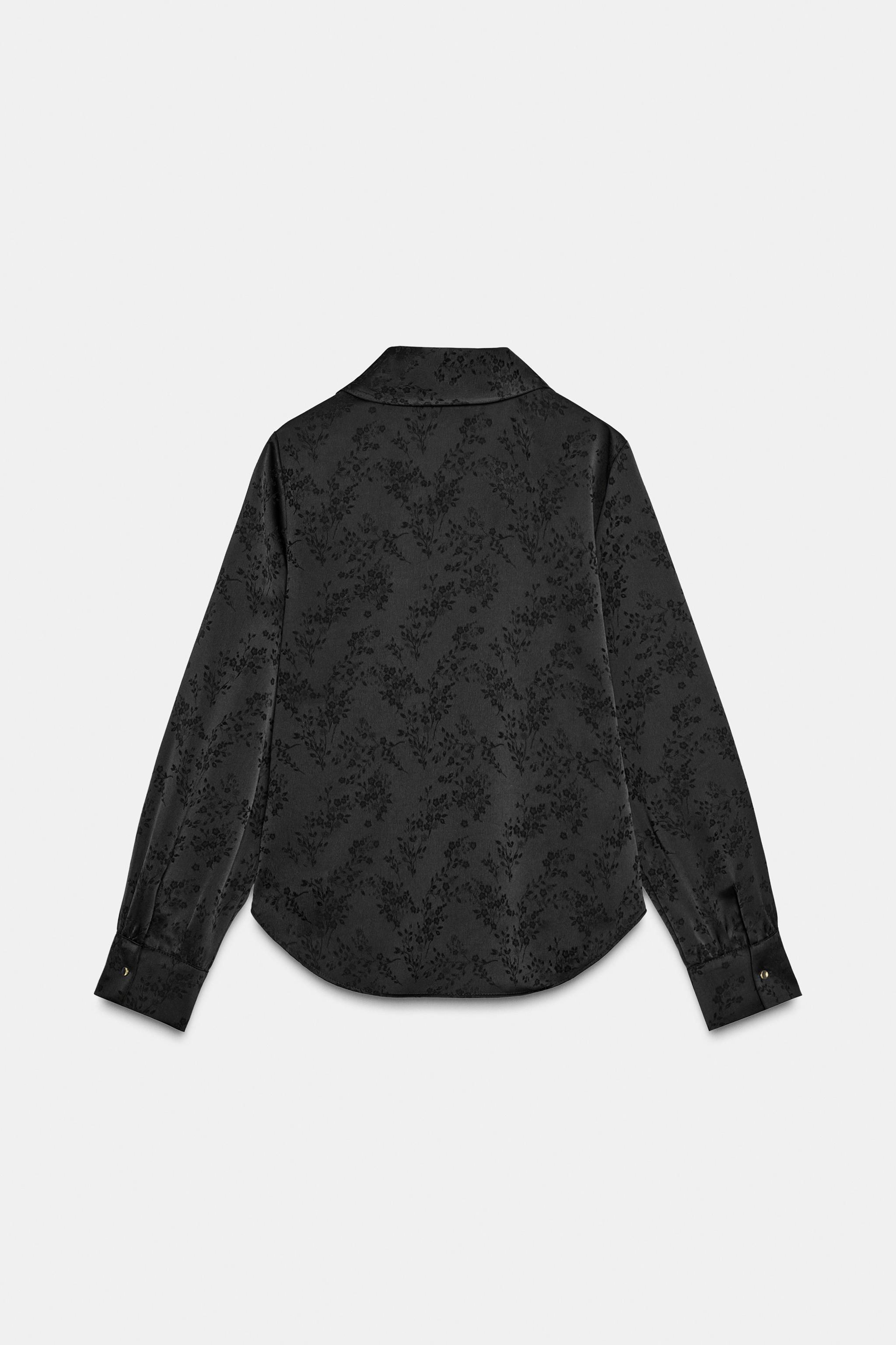 CHEMISE JACQUARD FLEURS BROCHE